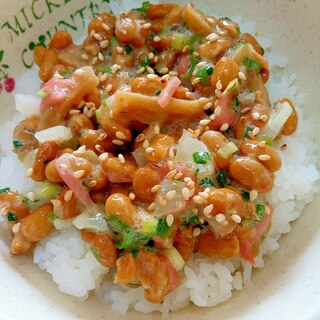 納豆の食べ方-紅生姜＆はりはり漬け♪